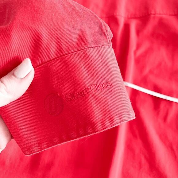 Roper Mens Long-Sleeve Denim Collar Heavyweight Western Shirt Red Size Large - Picture 9 of 9